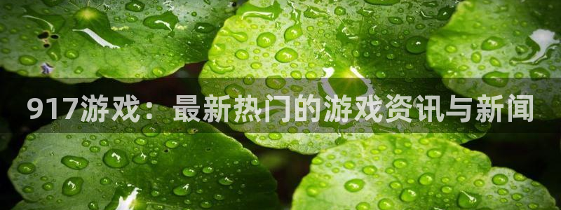 辉达娱乐注册：917游戏：最新热门的游戏资讯与新闻
